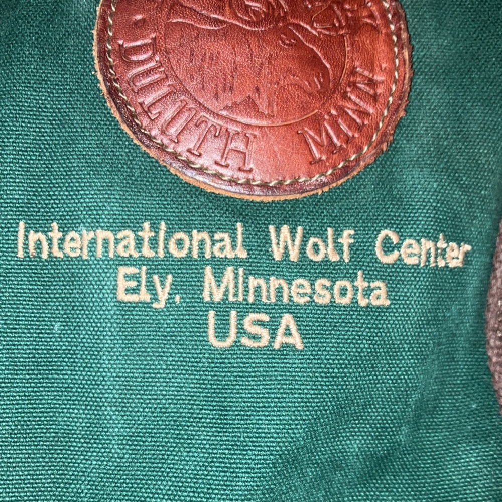 DuluthPack International Wolfe Center, Ely, MN USA tote. 24 years old/broke in.